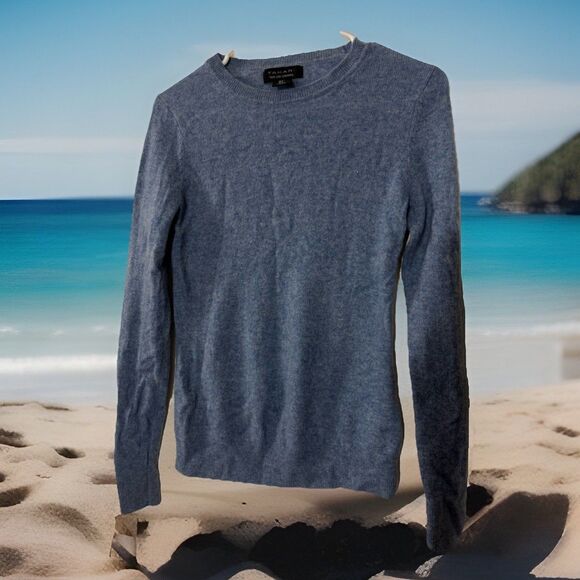 Tahari Cashmere Sweater Womens Small Blue - Picture 1 of 3